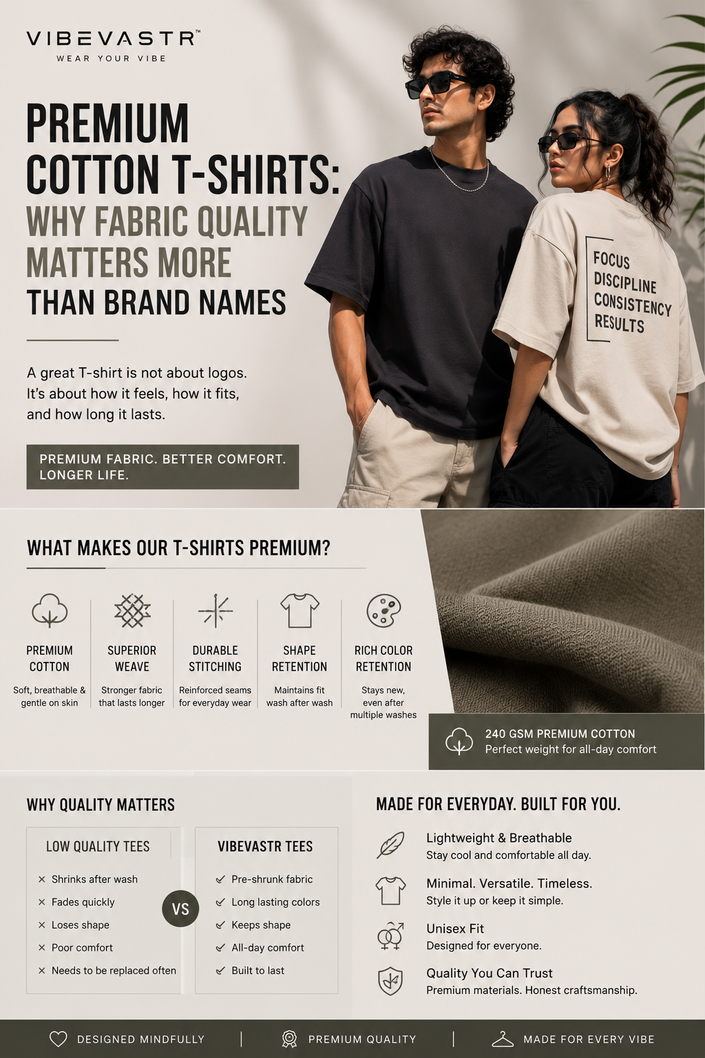 Premium Cotton T-Shirts: Why Fabric Quality Matters More Than Brand Names