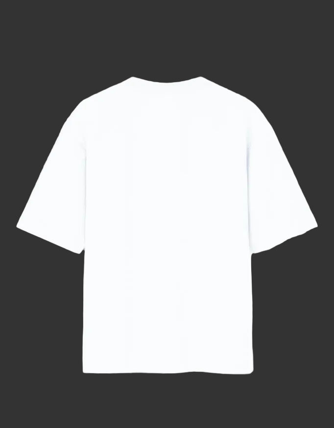 White t-shirt on a black background
