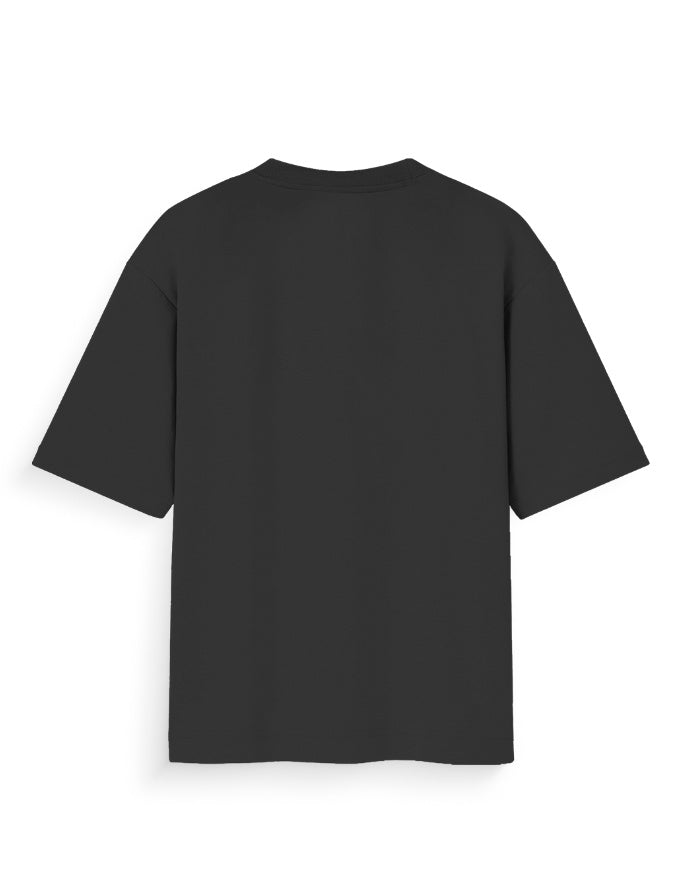 Black t-shirt on a white background