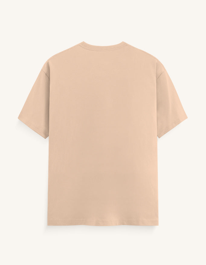 Peach t-shirt on a white background
