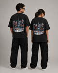 Paris Graphic Print Unisex Terry Oversized Tee – 260 GSM Streetwear T-Shirt
