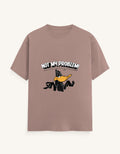 Front view of an off-white unisex classic crew t-shirt featuring a cartoon duck graphic with the text "NOT MY PROBLEM!" printed across the chest.